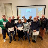 Winners of the 1st Open Competition with chair Patricia Donohue